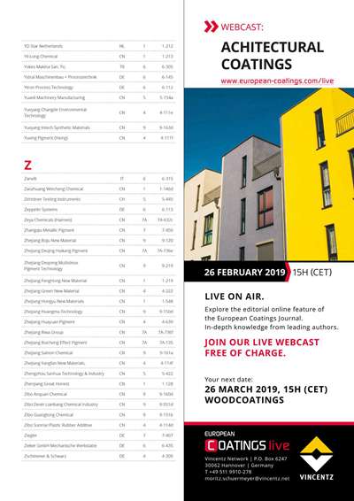 《歐洲涂料雜志中文版》（電子刊）2019第3期