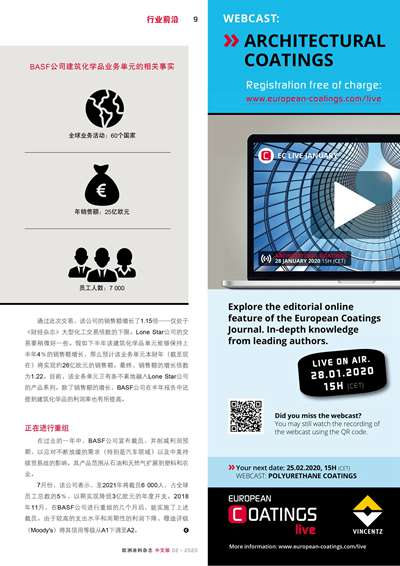 《歐洲涂料雜志中文版》（電子刊）2020第2期