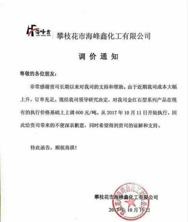 鈦白粉又雙叒叕漲價 16家鈦白粉企業集中提價